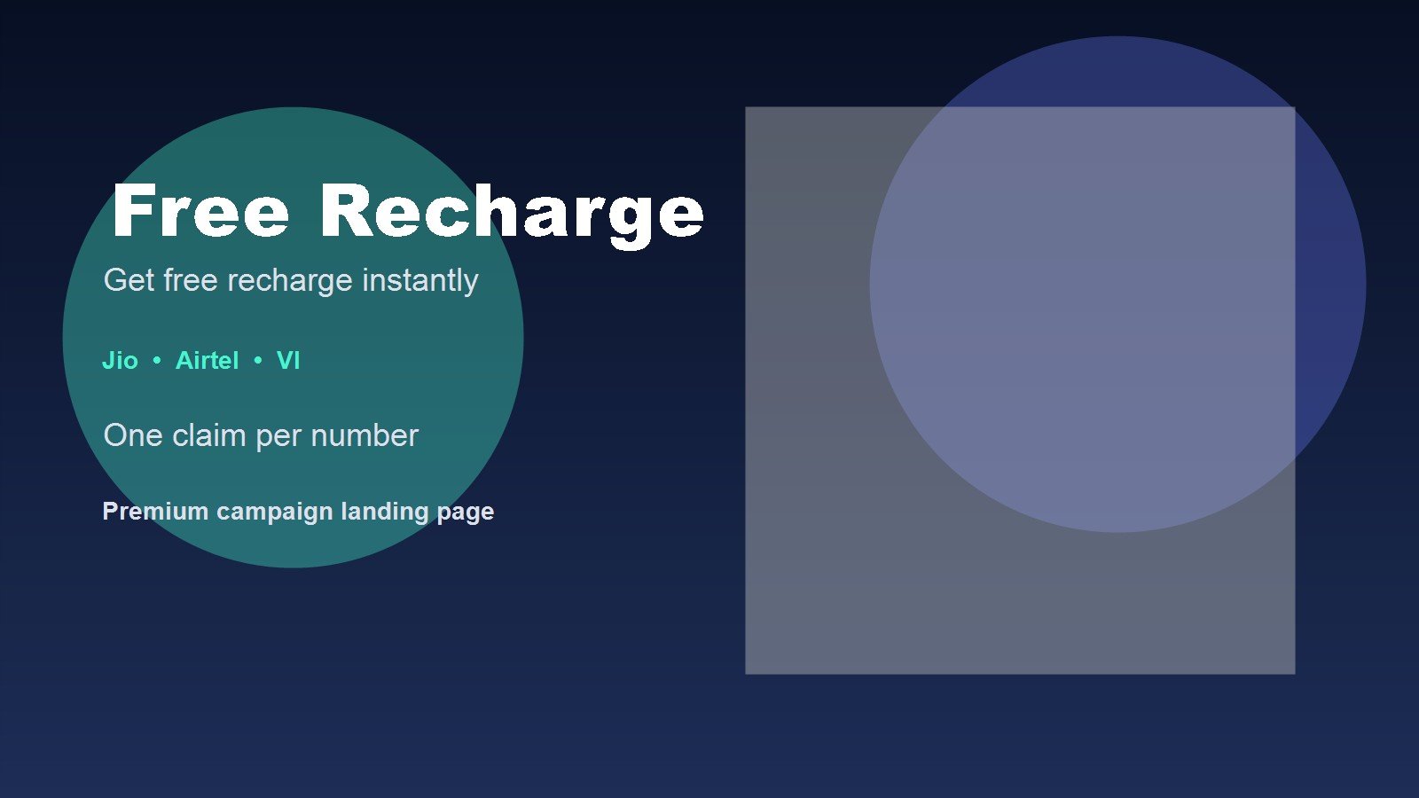 Free recharge banner